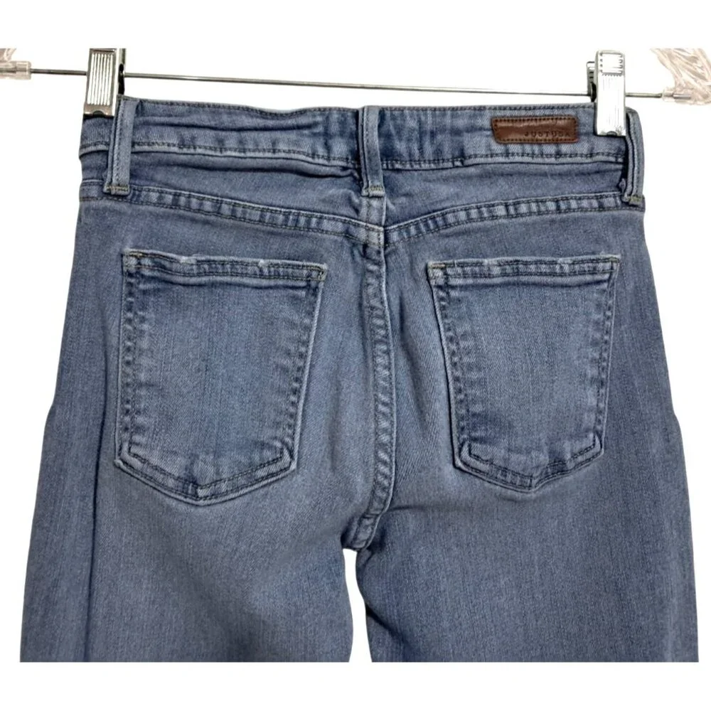 Just USA‎ Womens Skinny Fit Mid-Rise Blue Denim Jeans Sz 25 USA Grunge
